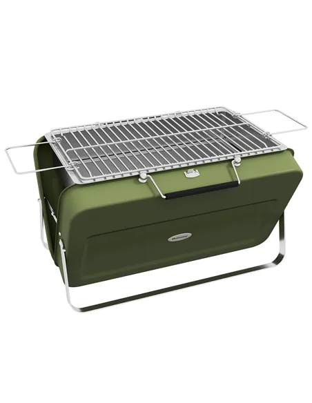 Outsunny Metal Suitable-Style Portable BBQ Grill - Green