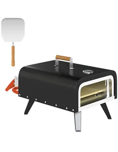 Outsunny Gas Powered 12" Pizza Oven - Black