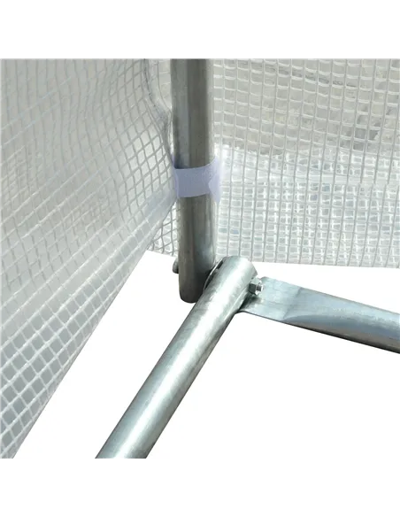 Outsunny 6 x 3 x 2 m Polytunnel Greenhouse, Walk in Polytunnel Tent with Metal Frame, Zippered Door and 8 Windows for Garden and