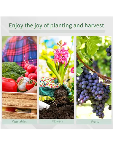 Outsunny Walk-in Polytunnel Greenhouse, Outdoor Garden Tunnel Greenhouse Tent with Zipped Roll-Up Door and 8 Mesh Windows, 4 x 2