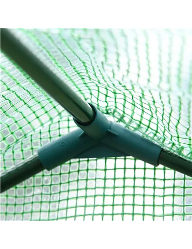 Outsunny Walk In Tomato Greenhouse Garden Outdoor Mini Greenhouse Flower Planter Steel Frame with Zipped Door & Window, PE Cover