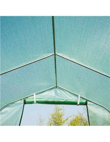 Outsunny Polytunnel Greenhouse with Windows and Door, Walk in Greenhouse for Garden, Backyard (4 x 2 M)