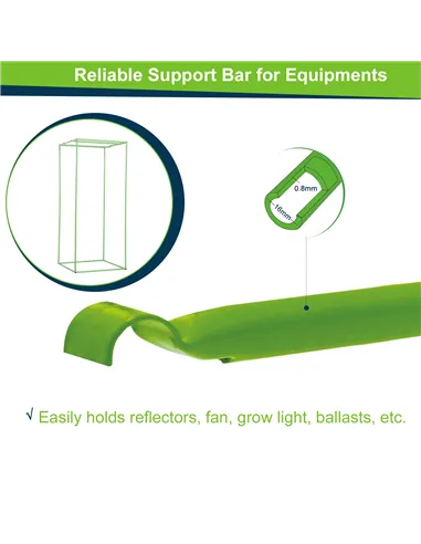 Outsunny Grow Tent Reflective Mylar Hydroponic with Adjustable Vents and Floor Tray for Indoor Plant Growing, 60 x 60 x 140 cm (