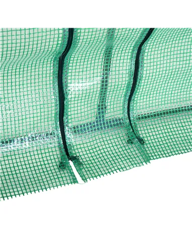 Outsunny Mini Small Greenhouse with Steel Frame & PE Cover & Zipped Window Poly tunnel Steeple for Plants Vegetables, 270 x 90 x