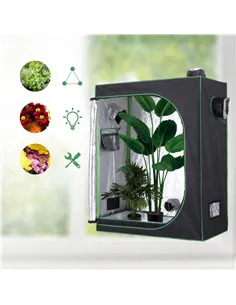 Outsunny Grow Tent Reflective Mylar Hydroponic with Adjustable Vents and Floor Tray for Indoor Plant Growing, 120 x 60 x 150 cm  2