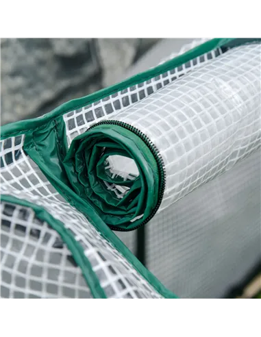 Outsunny Raised Garden Bed Outdoor Elevated Wood Planter Box w/ PE Cover, Natural