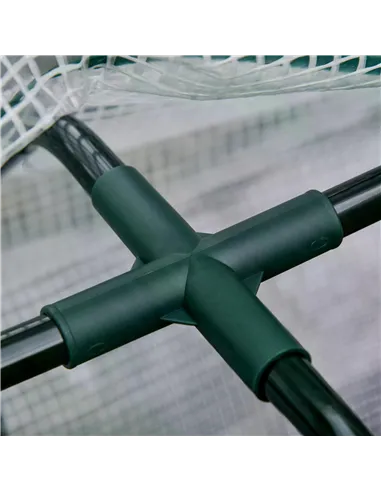 Outsunny Raised Garden Bed Outdoor Elevated Wood Planter Box w/ PE Cover, Natural