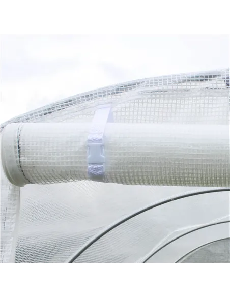 Outsunny 3 x 2 x 2m Greenhouse Replacement Cover ONLY Winter Garden Plant PE Cover for Tunnel Walk-in Greenhouse with Roll-up Wi
