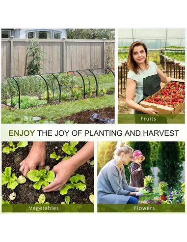 Outsunny Mini Greenhouse, Small Polytunnel Green House with Zipped Doors, Steel Frame for Garden Patio, 300 x 100 x 80cm, Clear