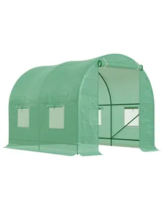 Outsunny 245 x 200cm Polytunnel Greenhouse - Green