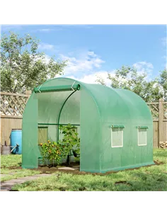 Outsunny 245 x 200cm Polytunnel Greenhouse - Green 2