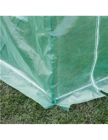 Outsunny 3 x 2 x 2m Greenhouse Replacement Cover ONLY Winter Garden Plant PE Cover for Tunnel Walk-in Greenhouse with Roll-up Wi