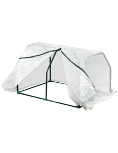 Outsunny Mini  Greenhouse Grow House PVC Cover Steel Frame White 99L x 71W x 60H cm