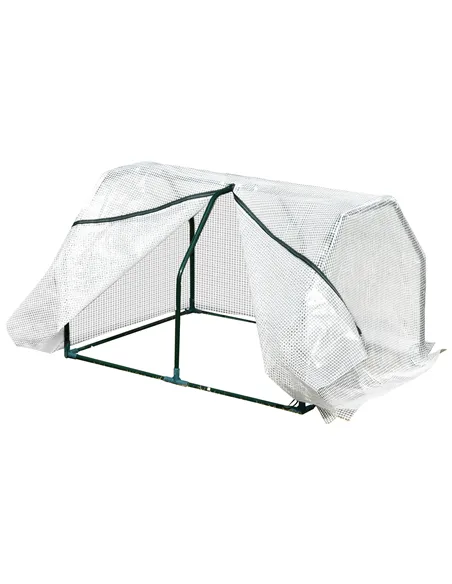 Outsunny Mini  Greenhouse Grow House PVC Cover Steel Frame White 99L x 71W x 60H cm