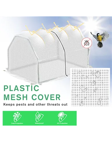 Outsunny Mini  Greenhouse Grow House PVC Cover Steel Frame White 99L x 71W x 60H cm