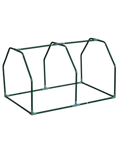 Outsunny Mini  Greenhouse Grow House PVC Cover Steel Frame White 99L x 71W x 60H cm