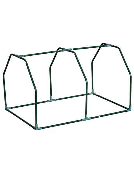 Outsunny Mini  Greenhouse Grow House PVC Cover Steel Frame White 99L x 71W x 60H cm