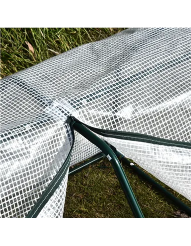 Outsunny Mini  Greenhouse Grow House PVC Cover Steel Frame White 99L x 71W x 60H cm