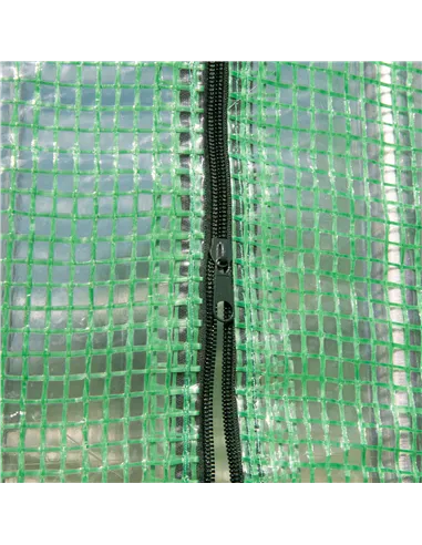 Outsunny Walk-in Greenhouse, Tomato Greenhouse with Double Doors & 4 Windows, Garden Plant Growth Green House with PE Cover, Ste