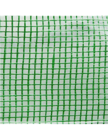 Outsunny 3.5 x 2m Walk-In Polytunnel Greenhouse, with Steel Frame, PE Cover, Roll-Up Door and 6 Windows, Green