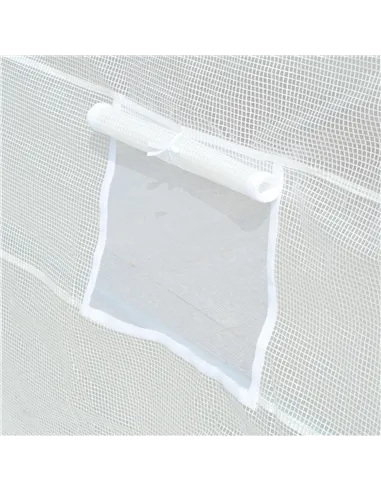 Outsunny Greenhouse Replacement Cover ONLY Winter Garden Plant PE Cover with Roll-up Windows Door, 6 x 3 x 2m White