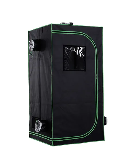 Outsunny Grow Tent Reflective Mylar Hydroponic with Adjustable Vents and Floor Tray for Indoor Plant Growing, 80 x 80 x 160 cm (