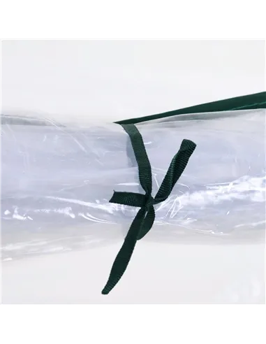 Outsunny Mini Greenhouse, Small Polytunnel Green House with Zipped Doors, Steel Frame for Garden Patio, 250 x 100 x 80cm, Clear