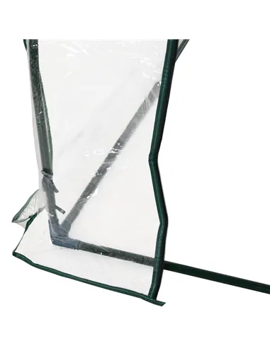 Outsunny Mini Greenhouse, Small Polytunnel Green House with Zipped Doors, Steel Frame for Garden Patio, 250 x 100 x 80cm, Clear