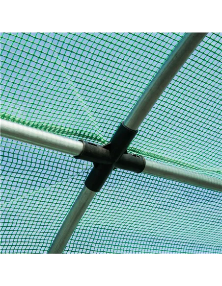 Outsunny 6 x 3 x 2 m Polytunnel Greenhouse with Roll-up Door and 12 Mesh Windows, Walk-in Garden Tunnel Warm House Tent with UV-