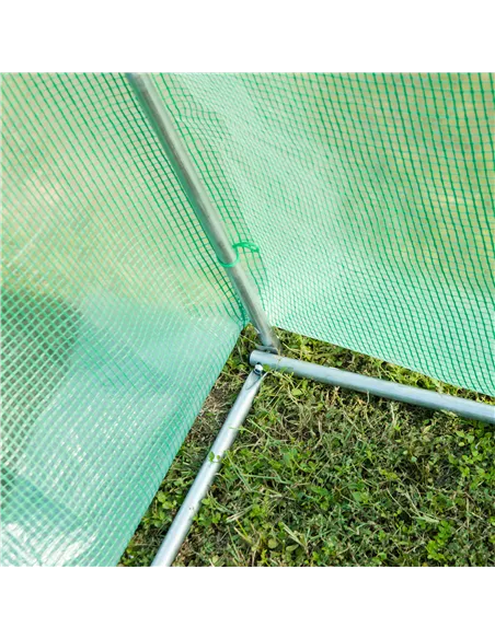 Outsunny Polytunnel Greenhouse with Windows and Door, Walk in Greenhouse for Garden, Backyard (3 x 2 M)