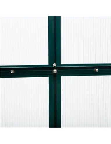 Outsunny 6 x 10ft Polycarbonate Greenhouse, Large Walk-In Green House with Slide Door and Window, Garden Plants Grow House with 