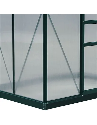 Outsunny 6 x 4ft Polycarbonate Greenhouse, Large Walk-In Green House with Slide Door and Window, Garden Plants Grow House with A