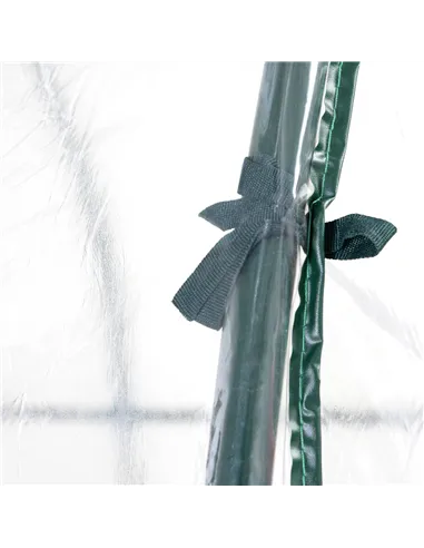 Outsunny Walk-in Polytunnel Greenhouse with Roll-up Door Transparent Tunnel Greenhouse with Steel Frame and PVC Cover, 2.5 x 2m