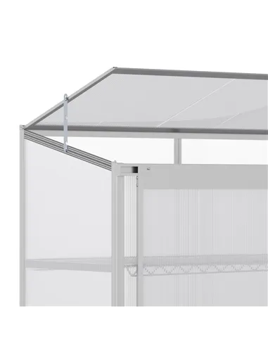 Outsunny 3 Tier Greenhouse Garden Outdoor Cold Frame Plant Flower Growth Transparent Polycarbonate Board Openable Roof Sliding D