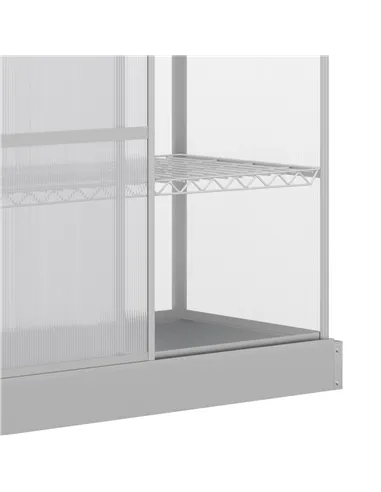 Outsunny 3 Tier Greenhouse Garden Outdoor Cold Frame Plant Flower Growth Transparent Polycarbonate Board Openable Roof Sliding D