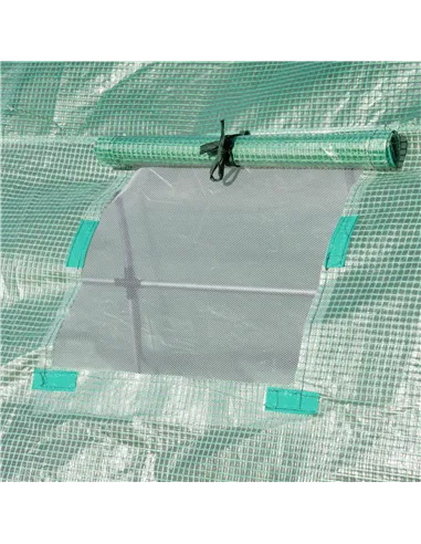 Outsunny 6 x 3 x 2m Greenhouse Replacement Cover ONLY Winter Garden Plant PE Cover for Tunnel Walk-in Greenhouse with Roll-up Wi