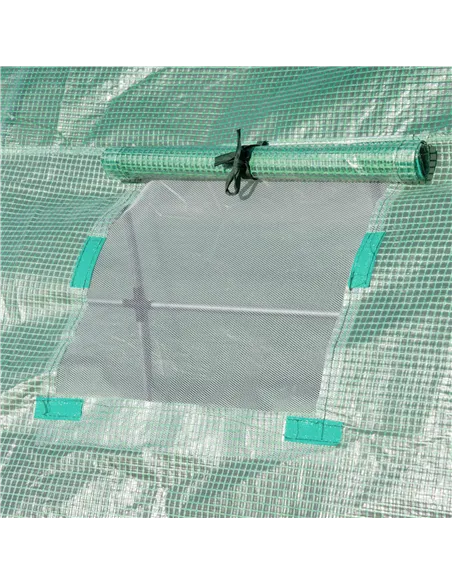 Outsunny 6 x 3 x 2m Greenhouse Replacement Cover ONLY Winter Garden Plant PE Cover for Tunnel Walk-in Greenhouse with Roll-up Wi