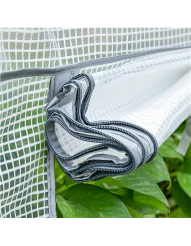 Outsunny 4 Tiers Mini Portable Greenhouse Compact Plant Grow Shed Metal Frame PE Cover 160H x 70L x 50Wcm