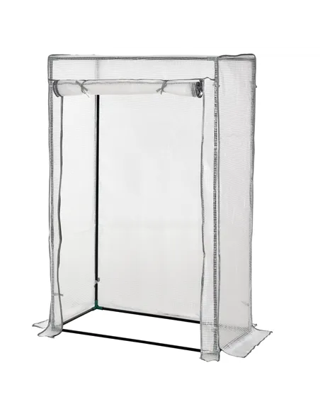 Outsunny 100 x 50 x 150cm Tomato Greenhouse with Roll-up Door, Mini Greenhouse with PE Cover, Outdoor Grow House Small Green Hou