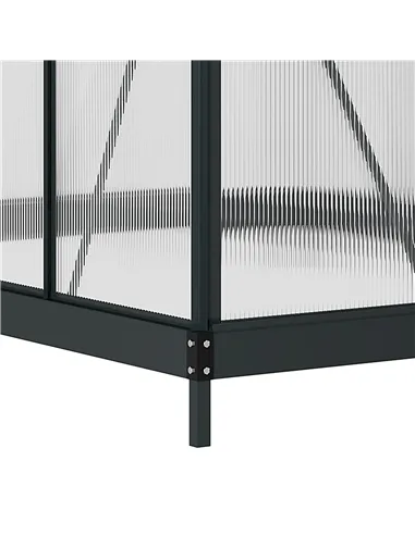 Outsunny 6 x 8ft Polycarbonate Greenhouse, Large Walk-In Green House with Slide Door and Window, Garden Plants Grow House with A