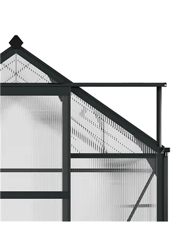 Outsunny 6 x 8ft Polycarbonate Greenhouse, Large Walk-In Green House with Slide Door and Window, Garden Plants Grow House with A