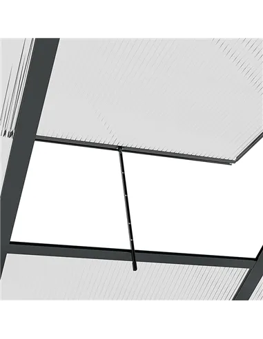 Outsunny 6 x 6ft Polycarbonate Greenhouse, Large Walk-In Green House with Slide Door and Window, Garden Plants Grow House with A