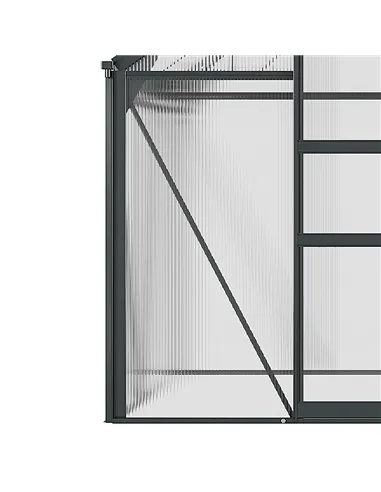 Outsunny 6 x 6ft Polycarbonate Greenhouse, Large Walk-In Green House with Slide Door and Window, Garden Plants Grow House with A