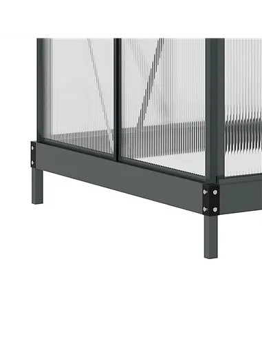 Outsunny 6 x 4ft Polycarbonate Greenhouse, Large Walk-In Green House with Slide Door and Window, Garden Plants Grow House with A