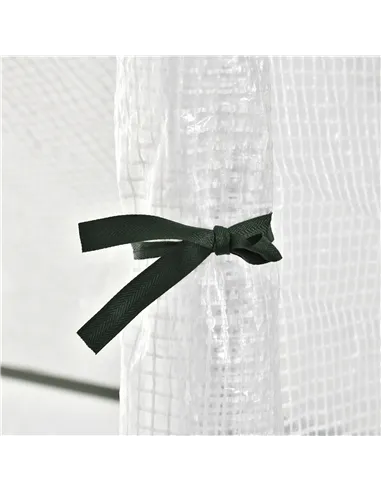 Outsunny Walk-In Greenhouse with Window Roll-Up Door, Portable Garden Grow House with Steel Frame for Vegetable Plant Herb, 180 