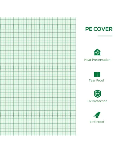 Outsunny Mini Greenhouse, Small Plant Grow House for Outdoor with Durable PE Cover, Observation Windows, 120 x 60 x 60 cm, Green