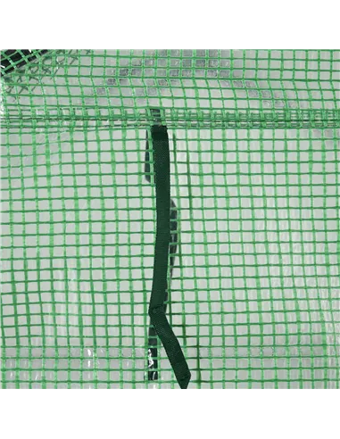 Outsunny Walk in Greenhouse with Shelves Steeple Green House for Garden Grow House Removable Cover 143x138x190cm, Green