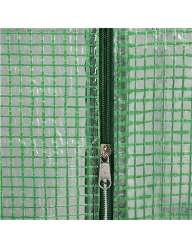 Outsunny Walk in Greenhouse with Shelves Steeple Green House for Garden Grow House Removable Cover 143x138x190cm, Green