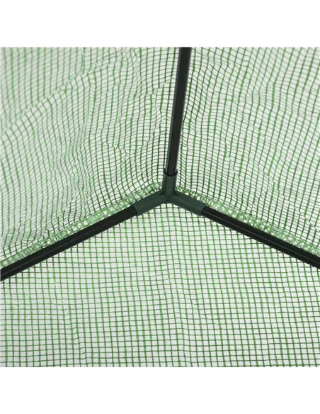 Outsunny Walk In Greenhouse with Shelves, Portable Gardening Plant Grow House for Outdoor with 2 Tier Shelf, Roll-Up Zippered Do