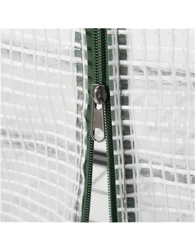 Outsunny 4 Tier Mini Greenhouse, Portable Compact Green House with Steel Frame, PE Cover, Roll-up Door, 70 x 50 x 160 cm, White